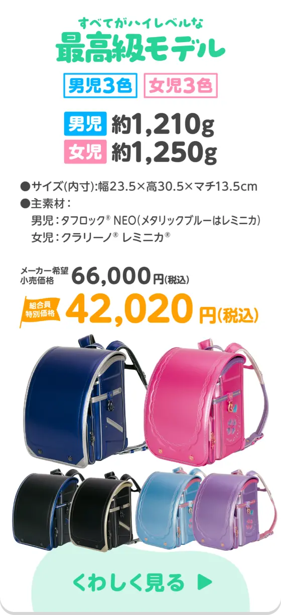 すべてがハイレベルな最高級モデル 42,020円 詳しく見る